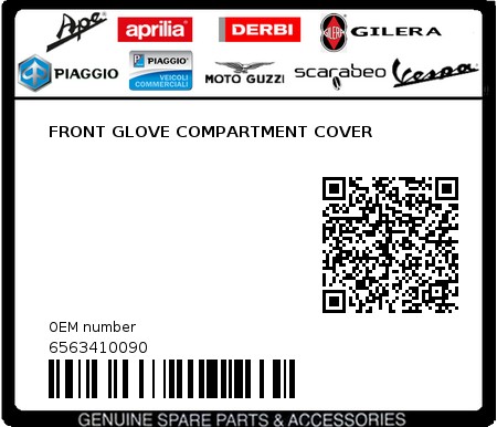 Product image: Piaggio - 6563410090 - FRONT GLOVE COMPARTMENT COVER  0