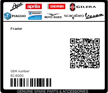 Product image: Piaggio - 814000 - Frame  0