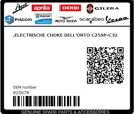 Product image: Piaggio - 82567R - .ELECTRISCHE CHOKE DELL'ORTO C25SP-C32  0