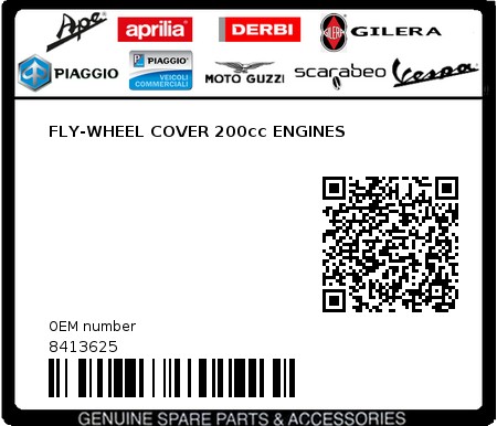 Product image: Piaggio - 8413625 - FLY-WHEEL COVER 200cc ENGINES  0