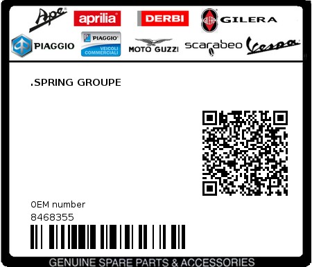 Product image: Piaggio - 8468355 - .SPRING GROUPE  0