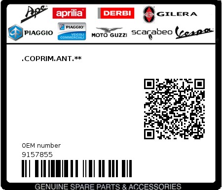 Product image: Piaggio - 9157855 - .COPRIM.ANT.**  0
