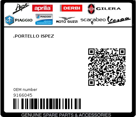 Product image: Piaggio - 9166045 - .PORTELLO ISPEZ  0