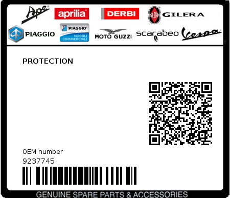 Product image: Piaggio - 9237745 - PROTECTION  0