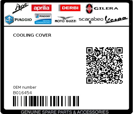 Product image: Piaggio - B016454 - COOLING COVER  0