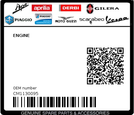 Product image: Piaggio - CM1130095 - ENGINE  0