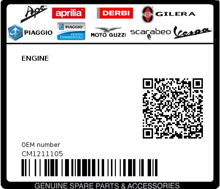 Product image: Piaggio - CM1211105 - ENGINE  0
