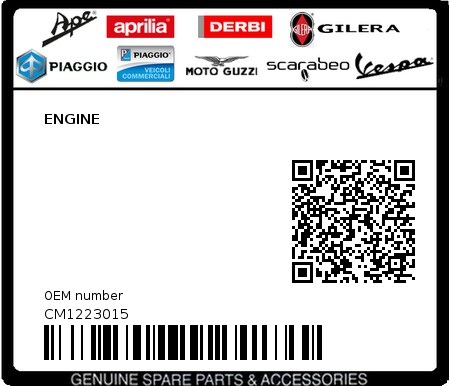 Product image: Piaggio - CM1223015 - ENGINE  0