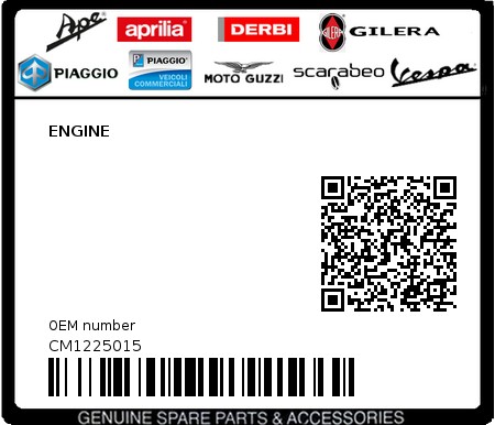 Product image: Piaggio - CM1225015 - ENGINE  0