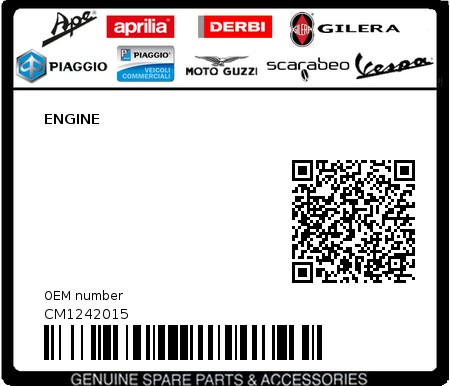 Product image: Piaggio - CM1242015 - ENGINE  0