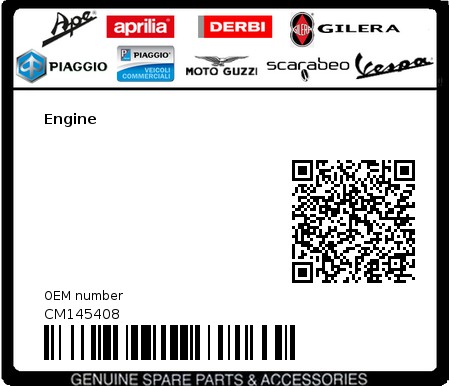 Product image: Piaggio - CM145408 - Engine  0