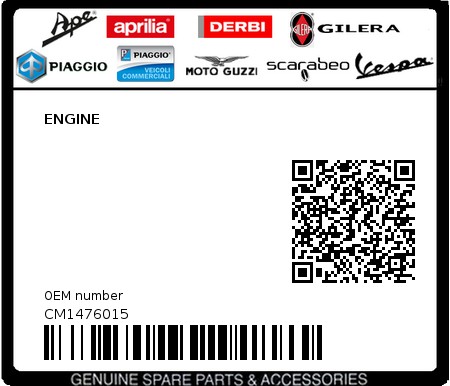 Product image: Piaggio - CM1476015 - ENGINE  0