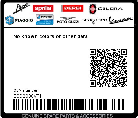 Product image: Piaggio - ECD2000VT1 - No known colors or other data  0