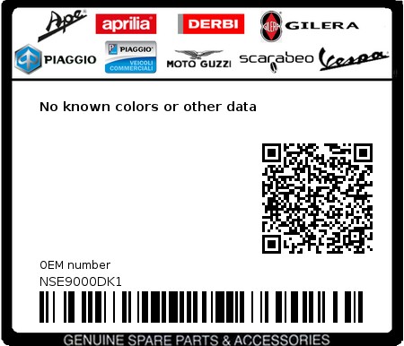 Product image: Piaggio - NSE9000DK1 - No known colors or other data  0
