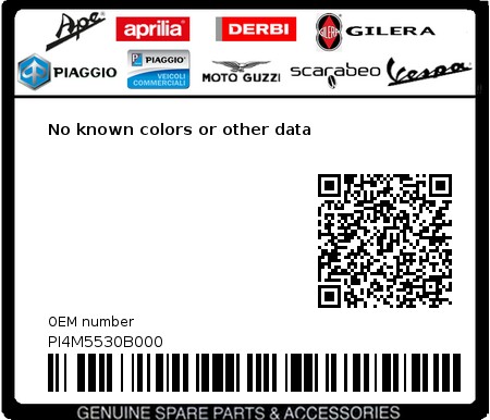 Product image: Piaggio - PI4M5530B000 - No known colors or other data  0