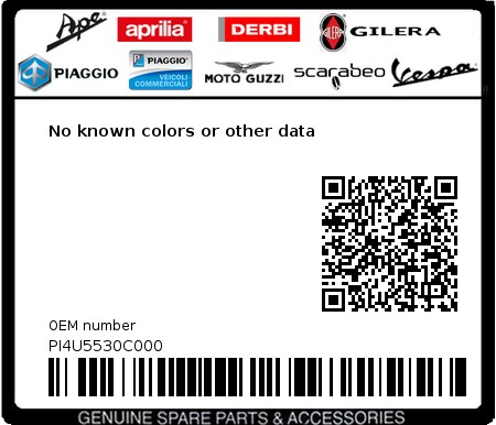 Product image: Piaggio - PI4U5530C000 - No known colors or other data  0