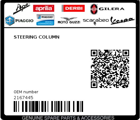 Product image: Vespa - 2167445 - STEERING COLUMN  0