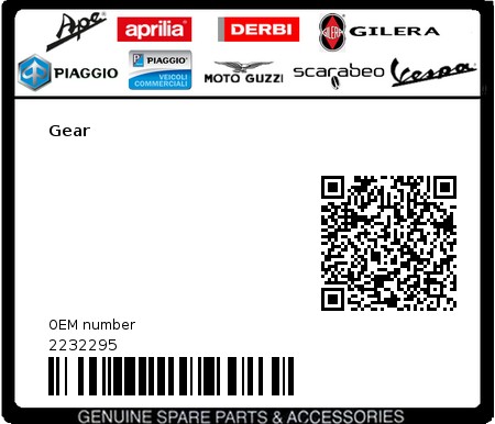 Product image: Vespa - 2232295 - Gear   0