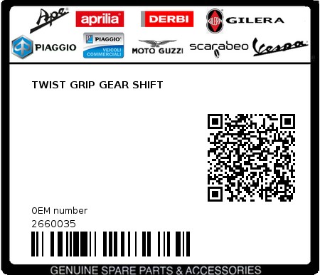 Product image: Vespa - 2660035 - TWIST GRIP GEAR SHIFT  0