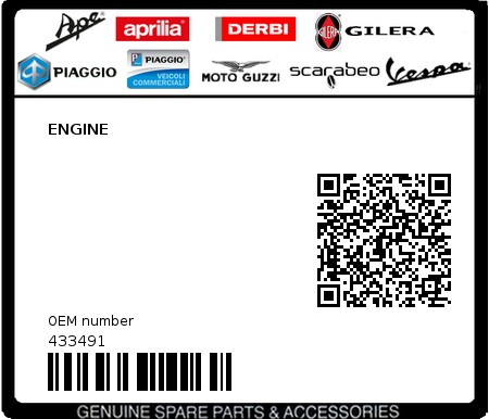 Product image: Vespa - 433491 - ENGINE  0