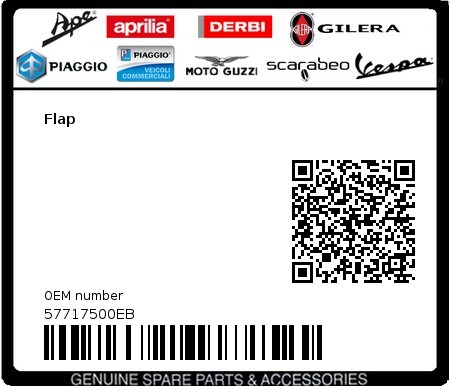 Product image: Vespa - 57717500EB - Flap   0