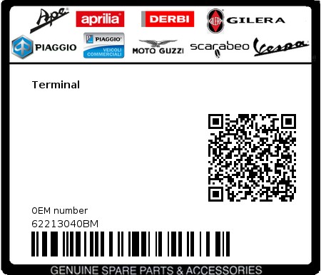 Product image: Vespa - 62213040BM - Terminal   0