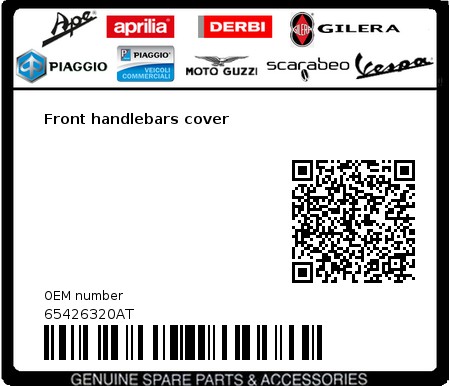 Product image: Vespa - 65426320AT - Front handlebars cover   0