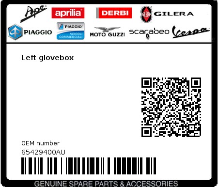 Product image: Vespa - 65429400AU - Left glovebox   0