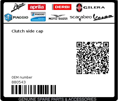 Product image: Vespa - 880543 - Clutch side cap   0