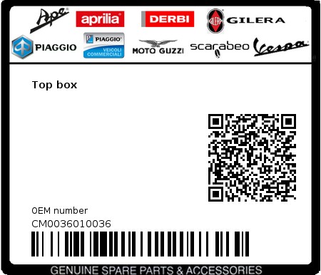 Product image: Vespa - CM0036010036 - Top box   0
