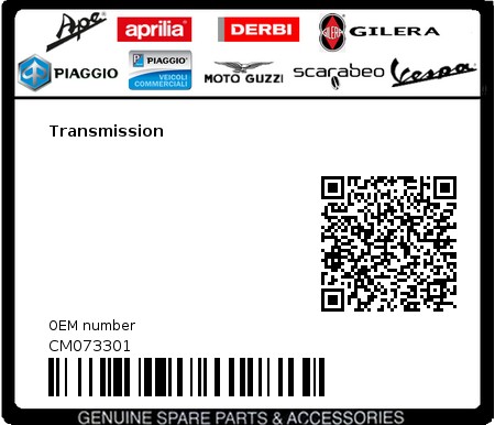 Product image: Vespa - CM073301 - Transmission   0