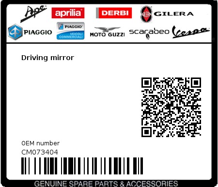 Product image: Vespa - CM073404 - Driving mirror   0