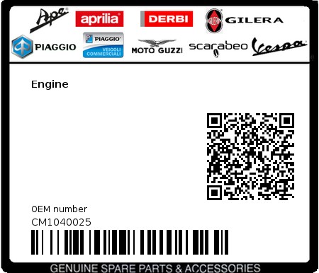 Product image: Vespa - CM1040025 - Engine   0