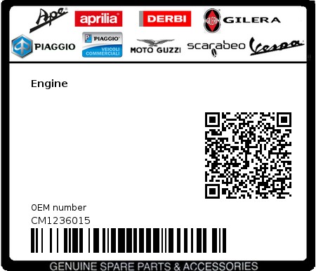 Product image: Vespa - CM1236015 - Engine   0