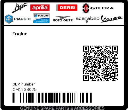 Product image: Vespa - CM1238025 - Engine   0