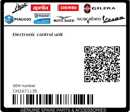 Product image: Vespa - CM2671135 - Electronic control unit  0