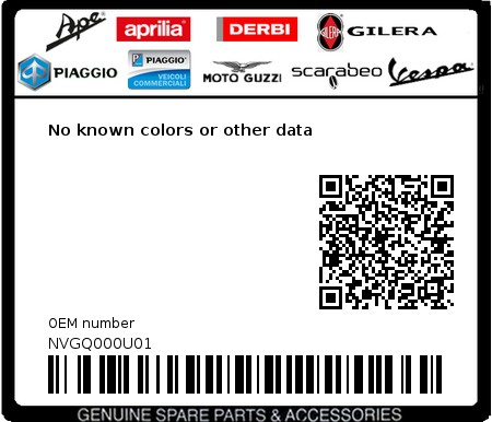 Product image: Vespa - NVGQ000U01 - No known colors or other data  0