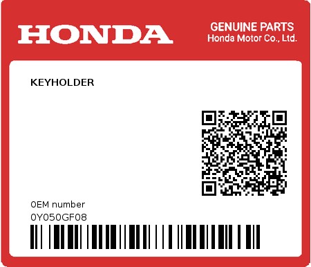 Product image: Honda - 0Y050GF08 - KEYHOLDER  0