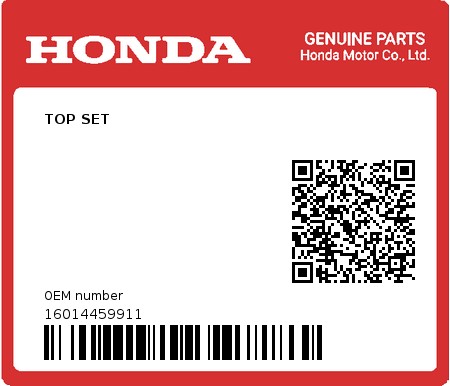 Product image: Honda - 16014459911 - TOP SET  0