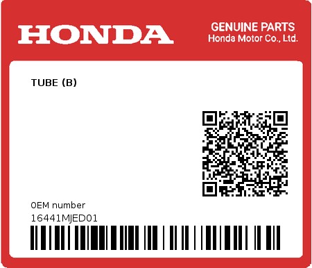 Product image: Honda - 16441MJED01 - TUBE (B)  0