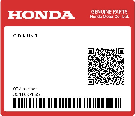 Product image: Honda - 30410KPF851 - C.D.I. UNIT  0