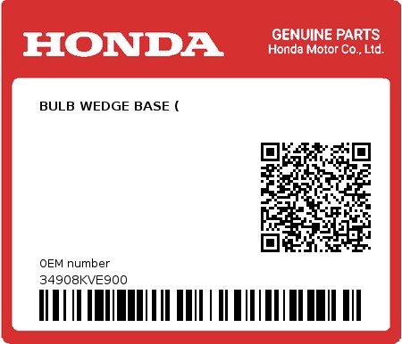 Product image: Honda - 34908KVE900 - BULB WEDGE BASE (  0