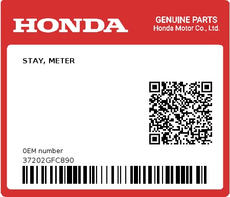 Product image: Honda - 37202GFC890 - STAY, METER  0