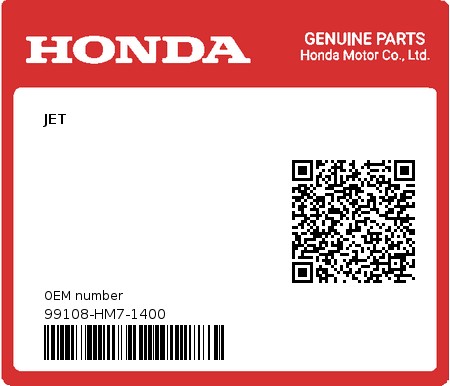 Product image: Honda - 99108-HM7-1400 - JET  0