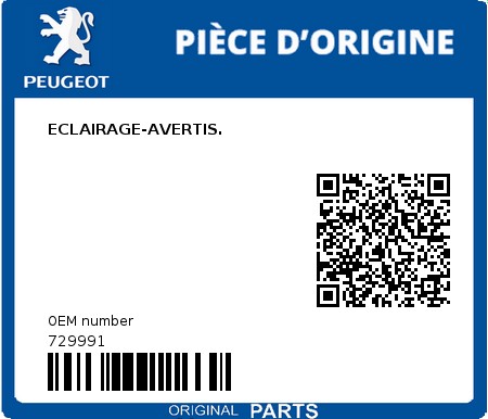 Product image: Peugeot - 729991 - ECLAIRAGE-AVERTIS.  0