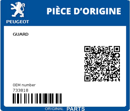 Product image: Peugeot - 733818 - GUARD  0