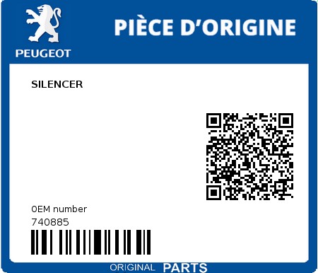 Product image: Peugeot - 740885 - SILENCER  0