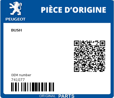 Product image: Peugeot - 741077 - BUSH  0