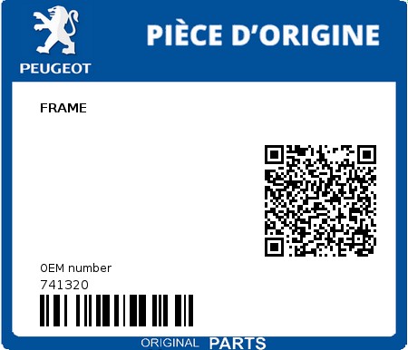 Product image: Peugeot - 741320 - FRAME  0