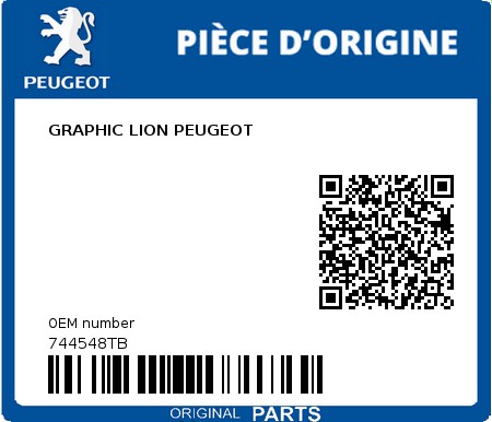 Product image: Peugeot - 744548TB - GRAPHIC LION PEUGEOT  0